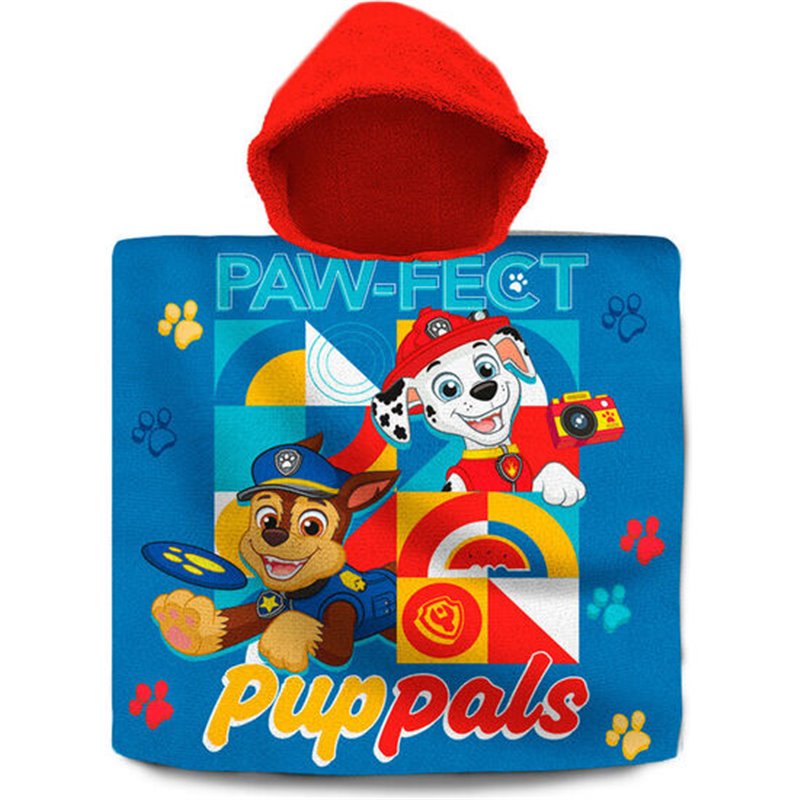 PONCHO TOALLA PATRULLA CANINA PAW PATROL ALGODON