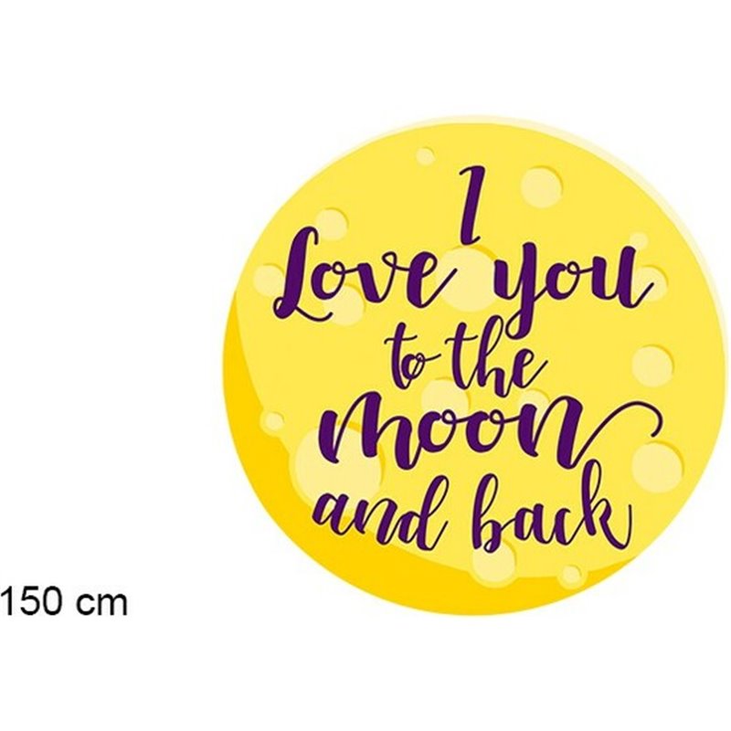 TOALLA MICROFIBRA MOON LOVE REDONDA 150CM