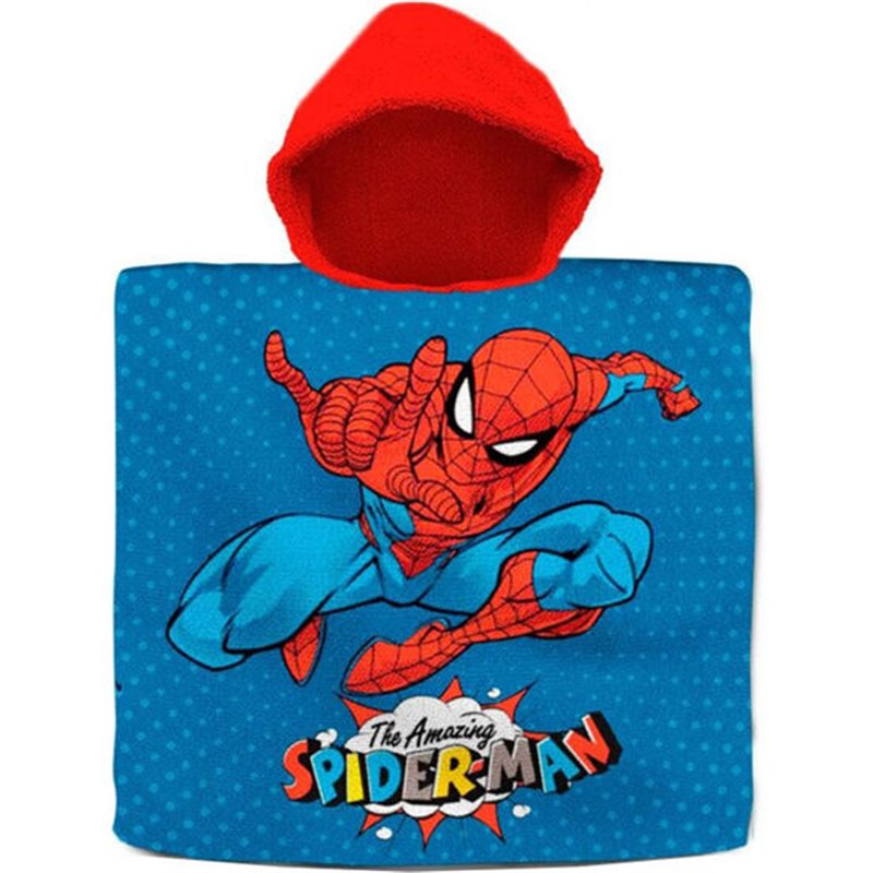 PONCHO TOALLA SPIDERMAN MARVEL ALGODON