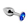 Anal Plug with Blue Jewel Size L