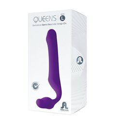 Queens L Strapless Strap-On Dildo Size L Silicone Dark Purple