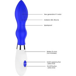 ASTRAEA - ULTRA SOFT SILICONE - 10 SPEEDS - AZUL