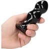 RIMLY - PLUG VIBRADOR DE CRISTAL CON MANDO - 10 VELOCIDADES - NEGRO