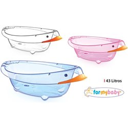 BAÑERA INFANTIL TRANSPARENTE DUCK 43L FORMYBABY - COLORES SURTIDOS