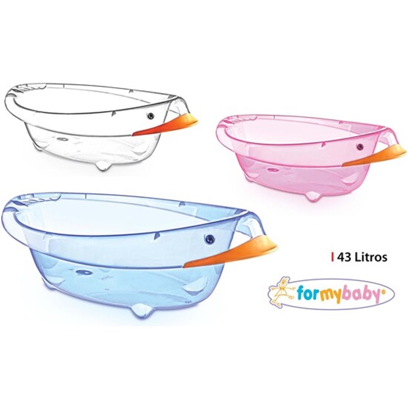 BAÑERA INFANTIL TRANSPARENTE DUCK 43L FORMYBABY - COLORES SURTIDOS