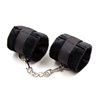 Handcuffs with Velcro with Long Fur Black