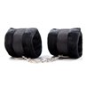 Handcuffs with Velcro with Long Fur Black