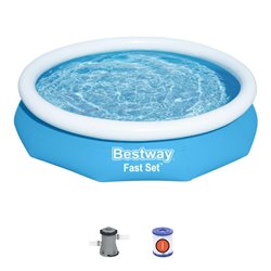 Fast Set Aufblasbarer Pool mit Pumpe Rund 305-S