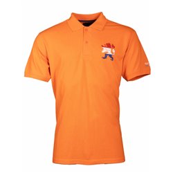 Soccer Polo T-Shirt Short Sleeve Men's Orange Size S