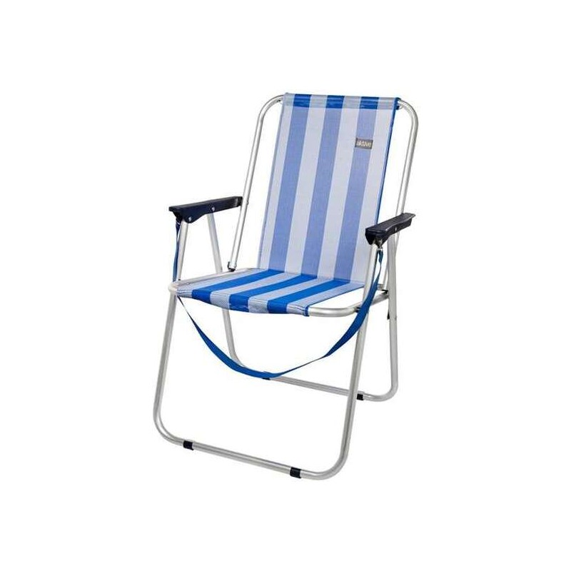 SILLA PLAYA ALUMINIO PLEGABLE FIJA MARINERA 44X45X76 CM