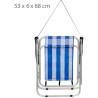 SILLA PLAYA ALUMINIO PLEGABLE FIJA MARINERA 44X45X76 CM