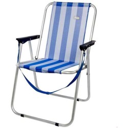 SILLA PLAYA ALUMINIO PLEGABLE FIJA MARINERA 44X45X76 CM