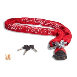 Chainlock Citycat with nylon cover 1500 x 12.5 mm red - Teknashop Ltd