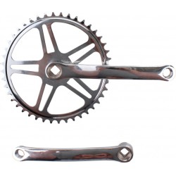 Crankset Vinty 46T 170 mm Silver Steel - Teknashop Ltd