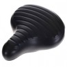 Ribbed saddle city bike unisex black - Teknashop Ltd