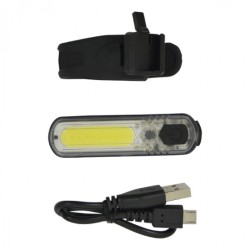 front light COB led USB rechargeable 60 lumens black - Teknashop Ltd