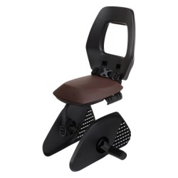 One Junior Bicycle Seat Rear with Carrier Mount Black/Brown - Teknashop Ltd