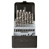 Spiral drill bit set 1-13 mm Silver 25-piece - Teknashop Ltd