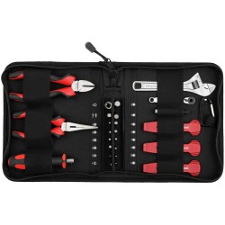 Bicycle workshop tool set Black/red 25-piece - Teknashop Ltd