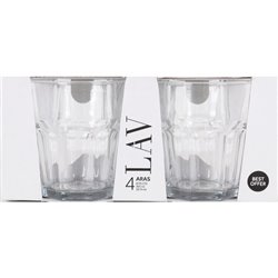 SET 4 VASOS AGUA 305CC ARAS BEST OFFER