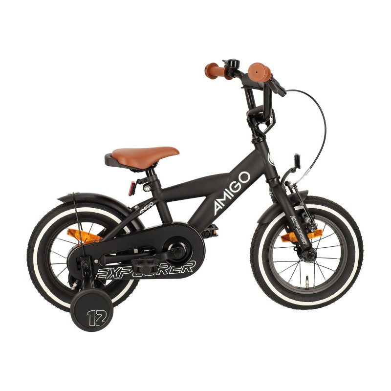 Explorer 12 Inch 20 cm Boys Coaster Brake Black/White