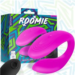 Roomie Couples Vibrator Liquid Silicone Unibody Remote Control USB