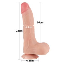 Sliding Skin Dual Layer Dildo 8.5