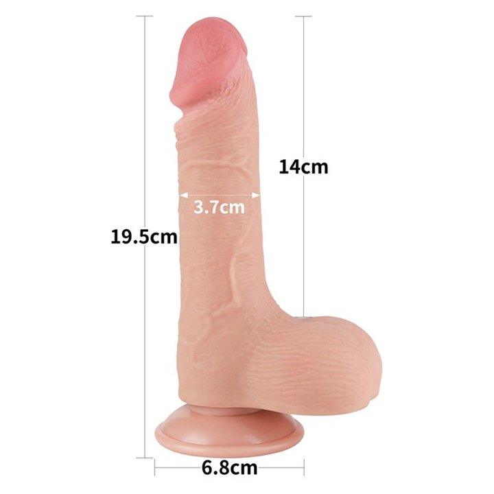 Sliding Skin Dual Layer Dildo 7.5 - LO-LV317204 - Teknashop Ltd