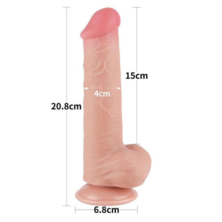 Sliding Skin Dual Layer Dildo 8 - LO-LV317207 - Teknashop Ltd