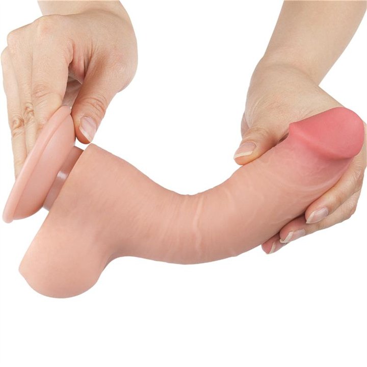 Sliding Skin Dual Layer Dildo 8 - LO-LV317205 - Teknashop Ltd