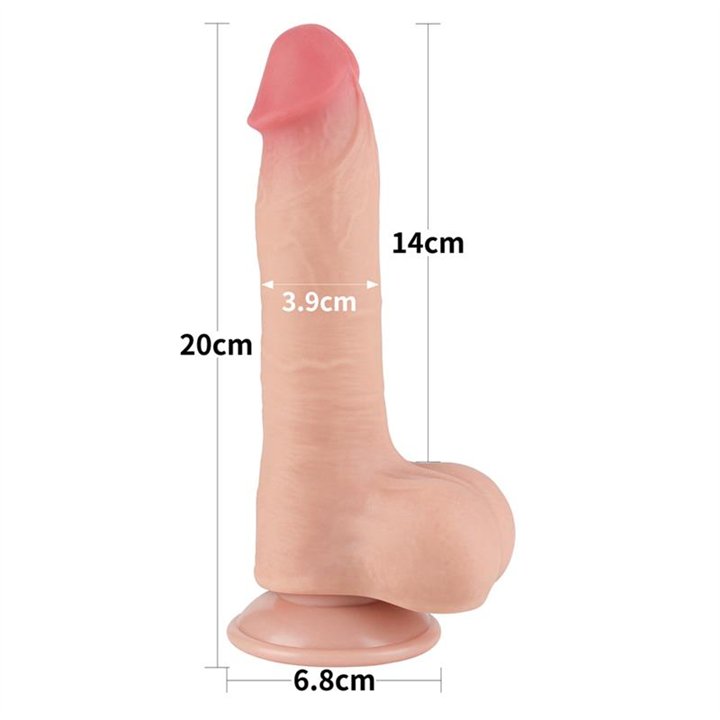 Sliding Skin Dual Layer Dildo 8 - LO-LV317205 - Teknashop Ltd