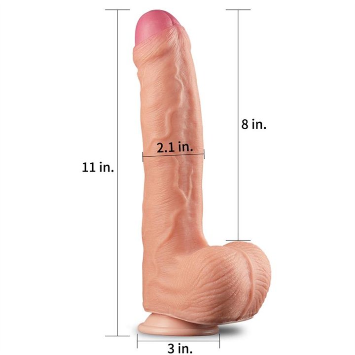 Dildo Nature 11 Dual Layer Flesh - LO-LV411011 - Teknashop Ltd