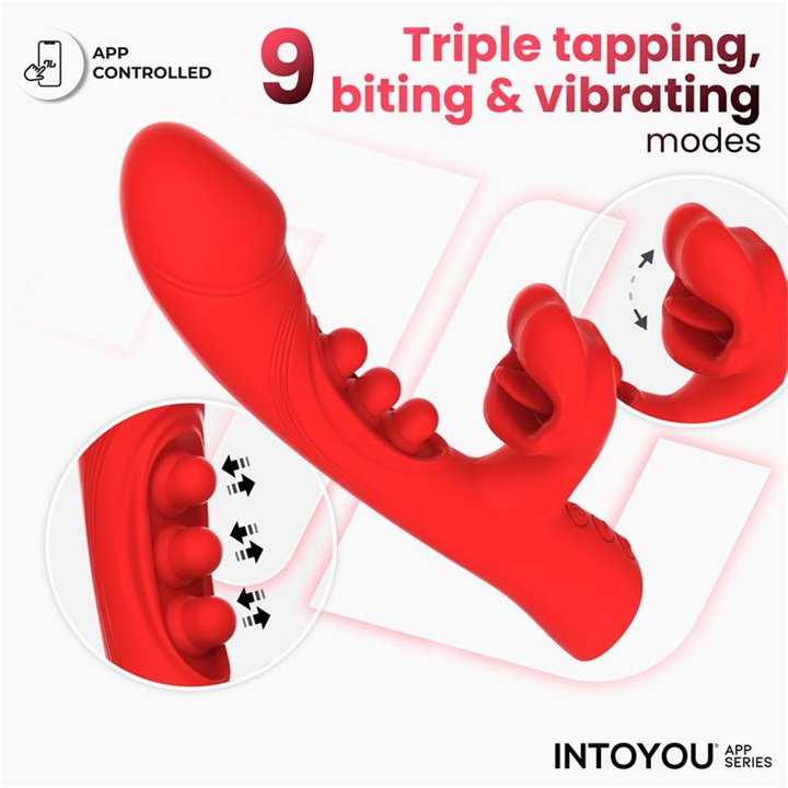 Trixy Vibrator with Tapping, Biting and App - IN-212 - Teknashop Ltd