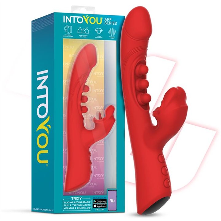 Trixy Vibrator with Tapping, Biting and App - IN-212 - Teknashop Ltd