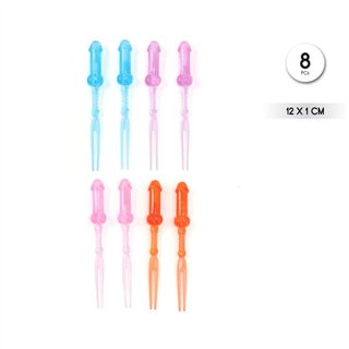 Penis-shaped skewers 8 units - 8412345053849 - Teknashop Ltd