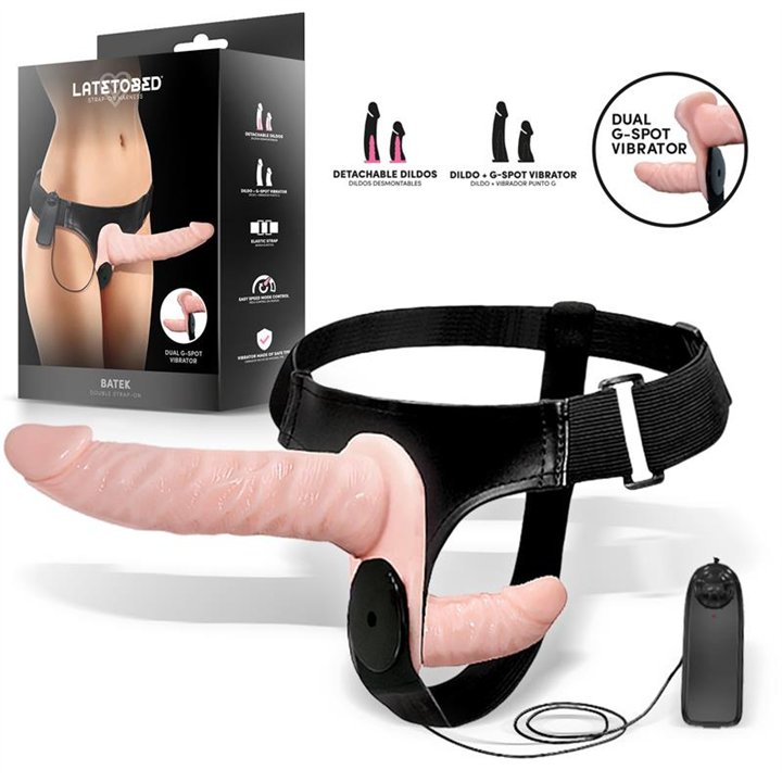 Batek Detachable unto G Double Strap-On Harness with Vibration Remote Control - LT-742 - Teknashop Ltd