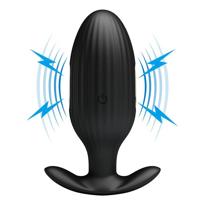 Jefferson Vibrating Anal Plug with Electroshock and APP - BI-040083HP - Teknashop Ltd
