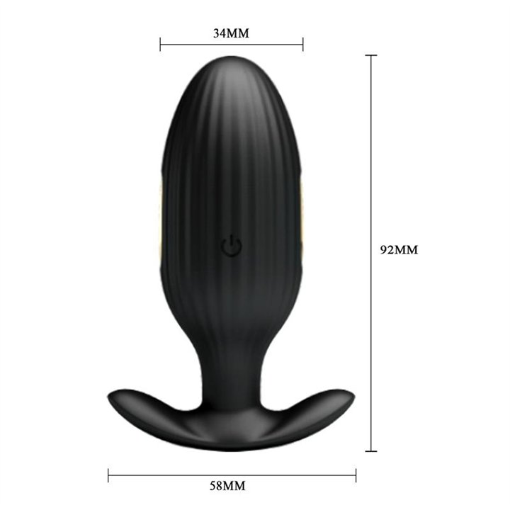 Jefferson Vibrating Anal Plug with Electroshock and APP - BI-040083HP - Teknashop Ltd
