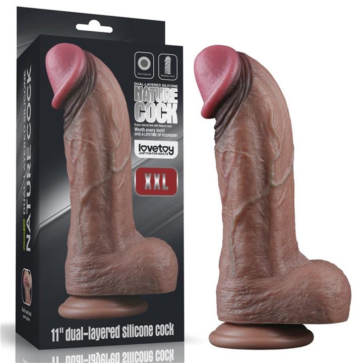 Dildo Dual Layered Silicone XXL 11 - LO-LV411062 - Teknashop Ltd
