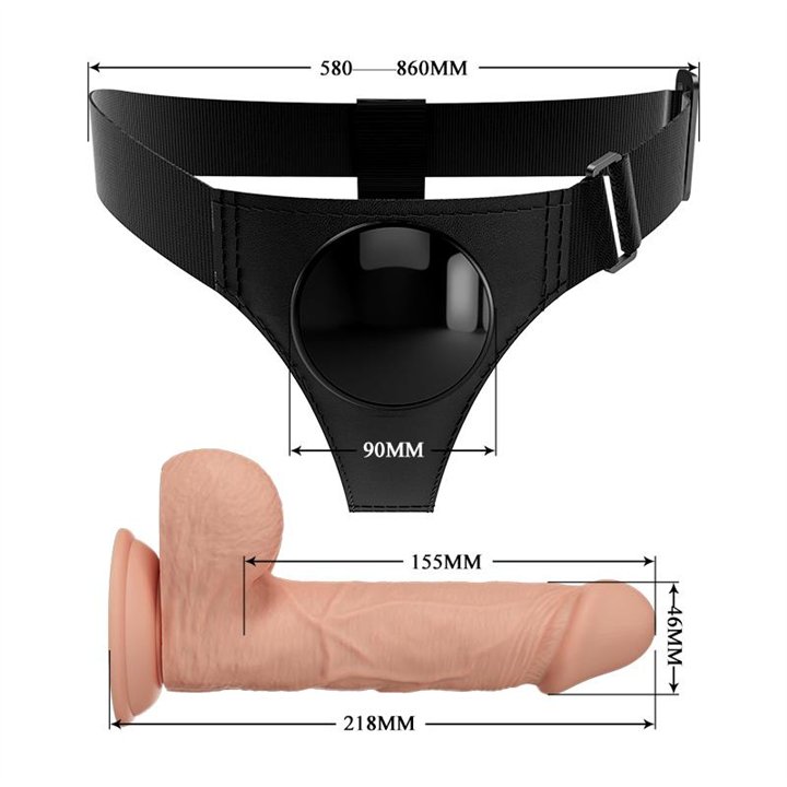 Jerry Harness with Dildo 7.6 - BW-022089NR - Teknashop Ltd