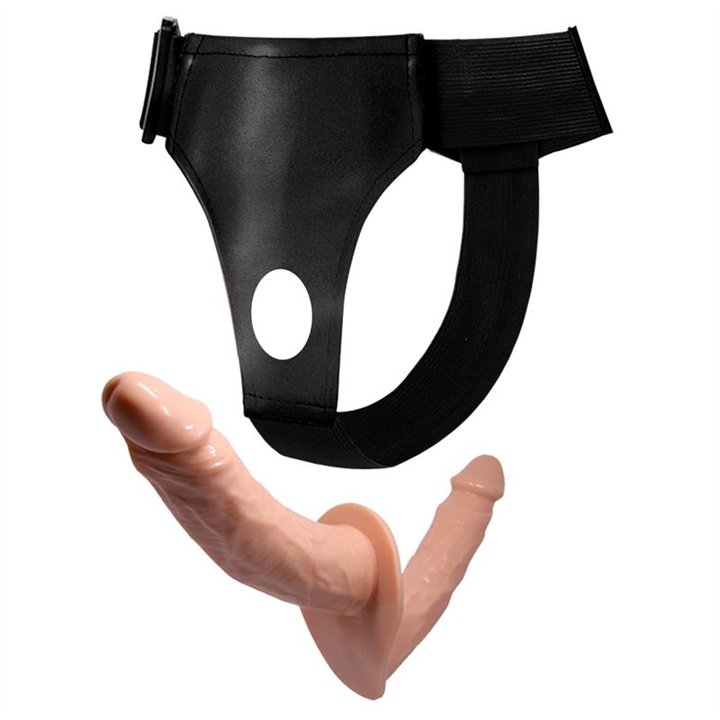 Arnés con Dildo Doble 7.1 + 5.9 - BW-022088NR - Teknashop Ltd
