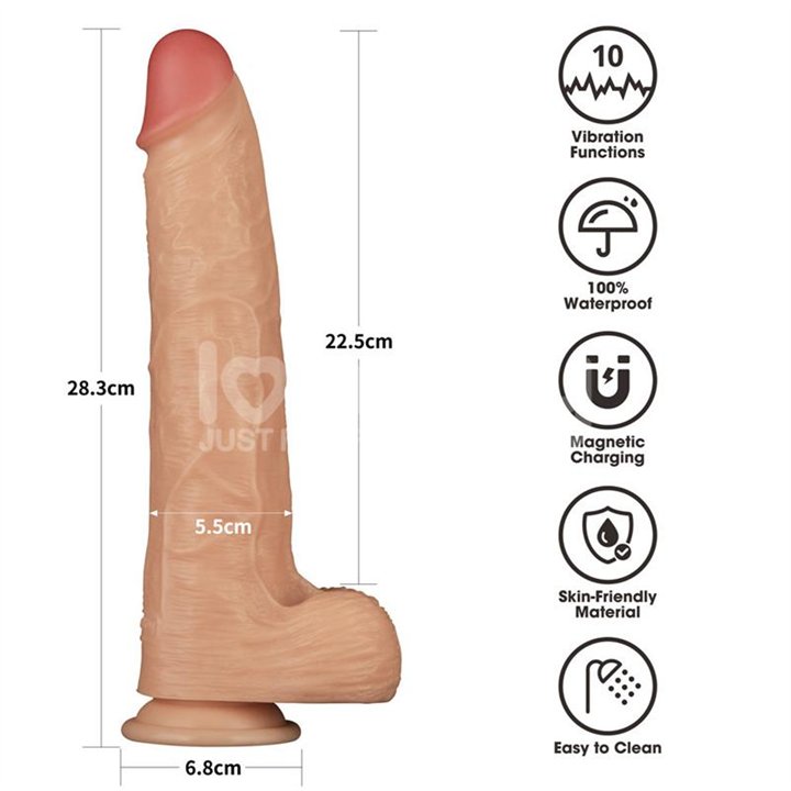 Power Basics Dildo with Vibration 11 - LO-LV111207 - Teknashop Ltd