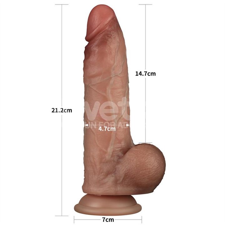 Sliding Pro Dildo Sliding Skin Dual Layer 8.5 - LO-LV417002 - Teknashop Ltd