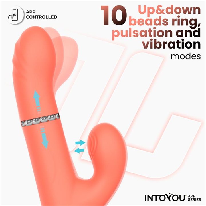 Mindy Vibe with Up and Down Beads Ring, Finger and Pulsation with APP - IN-479 - Teknashop Ltd