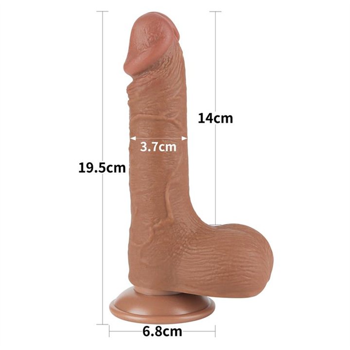 Dildo Sliding Skin 7.5 Brown - LO-LV317304 - Teknashop Ltd