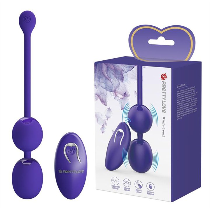 Willie Youth Vibrating Kegel Balls with Remote - BI-014548WL - Teknashop Ltd
