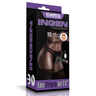 Adjustable Strap on with Dildo 10 Functions 7.5 - LO-LV715127 - Teknashop Ltd