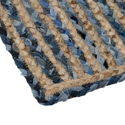 Carpet Natural Blue Cotton Jute 230 x 160 cm (S8802317) - Teknashop Ltd