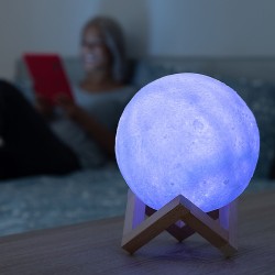 Rechargeable LED Moon Lamp Moondy InnovaGoods (V0103129) - Teknashop Ltd