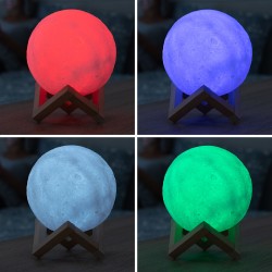 Rechargeable LED Moon Lamp Moondy InnovaGoods (V0103129) - Teknashop Ltd